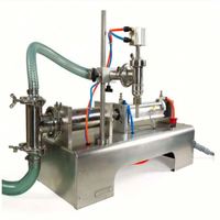 Machine de remplissage semi-automatique pneumatique à piston pour sauces et liquides visqueux, capacité 50-500 ml