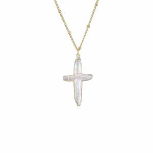 Yml & סיטונאים מים מתוקים טבעי ערמומי מים מתוקים צבע פנינה חינם שרשרת תליון חן זהב 18k - Product Image 6