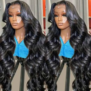 Wig HD Lace Frontal 13x6, Rambut Manusia Virgin Raw Body Wave, Kutikula Tersusun Rapi, Wig HD Lace Frontal Tanpa Lem untuk Wanita Kulit Hitam - Product Image 3