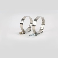 Collier de serrage à ressort réglable en acier inoxydable poli miroir, bord lisse, surface de tuyau sans rayures, en pouces