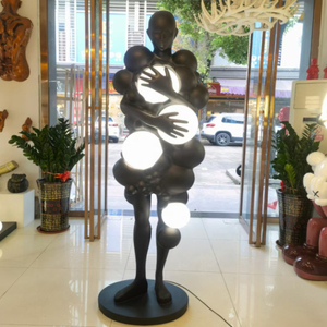 Joueur en cours d'exécution lampadaires terrain <span class=keywords><strong>but</strong></span> décoration Hall ornements humanoï<span class=keywords><strong>de</strong></span> Sculpture lampadaire œuvre Statue lumière - Product Image 5