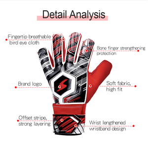 Профессиональные высококачественные перчатки для вратаря из ПУ, спортивные кожаные перчатки с отличной защитой - Product Image 5