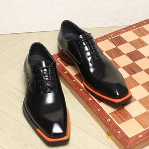 รองเท้าผู้ชายแบบใหม่สำหรับธุรกิจ สำนักงาน งานแต่งงาน รองเท้าอ็อกซ์ฟอร์ดแบบผูกเชือก หนังแท้ กันน้ำ ระบายอากาศได้ดี สวมใส่สบาย - Product Image 1