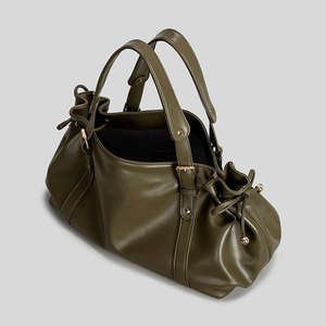 Sac à main rétro à la mode pour femmes, en PU souple, avec fermeture éclair et chaîne, grande capacité et plusieurs poches - Product Image 6