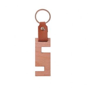 Porte-clés en bois personnalisé gravé au laser avec nom, étiquette en bois vierge, porte-clés rectangulaire ou rond pour cadeaux d'entreprise, souvenirs touristiques - Product Image 2