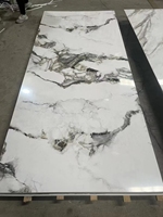 Nouveau Panneau Mural en PVC Bambou Imperméable 2025 – Échantillons de Plaques Effet Marbre 1220*2440mm pour Décoration Intérieure Salon