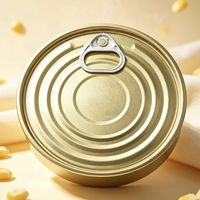 Couvercle en fer blanc à ouverture facile 603 #   Couvre-aliments institutionnels de 153,4 mm avec revêtement doré
