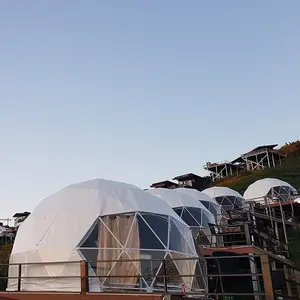 ขายส่ง luxury geodesic dome glamping tent-ขายโรงงานหรูหราโปร่งใสแกลมปิ้งพีวีซี Geodesic โดมโรงแรมเต็นท์สำหรับแกลมปิ้ง