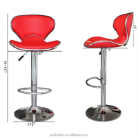 Tabouret de bar en métal contemporain et tendance, chaise de comptoir moderne réglable pour salle à manger, villa, café, restaurant, extérieur, hôpital