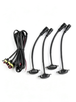 Lumière de calandre de voiture à LED, 12 perles LED, ambre fumé, style Raptor, compatible avec les camions, les SUV, Ford, Toyota et plus encore