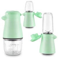 Robot culinaire pour bébé 200W léger en ABS avec bol en verre de 300ml (Mini mixeur électrique, hachoir, broyeur pour l'alimentation quotidienne des nourrissons)