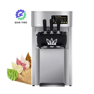 Máquina de helado de yogur de tres cabezales 13L de pie para tienda de aperitivos