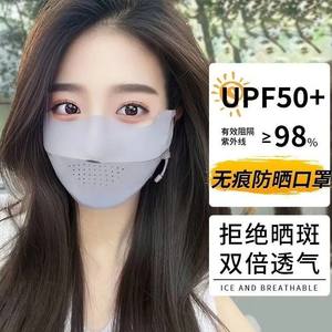 หน้ากากกันแดดผู้หญิงแบบไร้รอยต่อ ระบายอากาศได้ดี ผ้าสแปนเด็กซ์ ป้องกันรังสียูวี ดีไซน์ 3 มิติ ขายดีประจำฤดูร้อน - Product Image 5