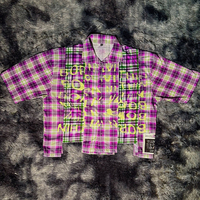 YSJY Großhandel Custom Siebdruck Logo Boxy Retro T-Shirt Plaid Shirt Schwergewicht gestreifte bedruckte Bottom-up-Shirts für Männer