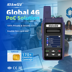 Radio bidirectionnelle professionnelle Binqi multi-réseaux 2G 3G 4G WiFi POC compatible Zello, longue portée, batterie 3000 mAh - Product Image 1