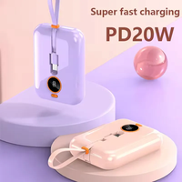 Bank daya pengisian daya cepat pintar Led dengan lampu Led paket daya ponsel untuk telepon pintar Bank daya Ultra tipis