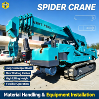 Grue araignée à stabilisateurs adaptatifs hydrauliques certifiée CE ISO, capacité de levage de 1 à 16 tonnes, hauteur de levage de 25 m, pour équipement de toiture et de sous-sol