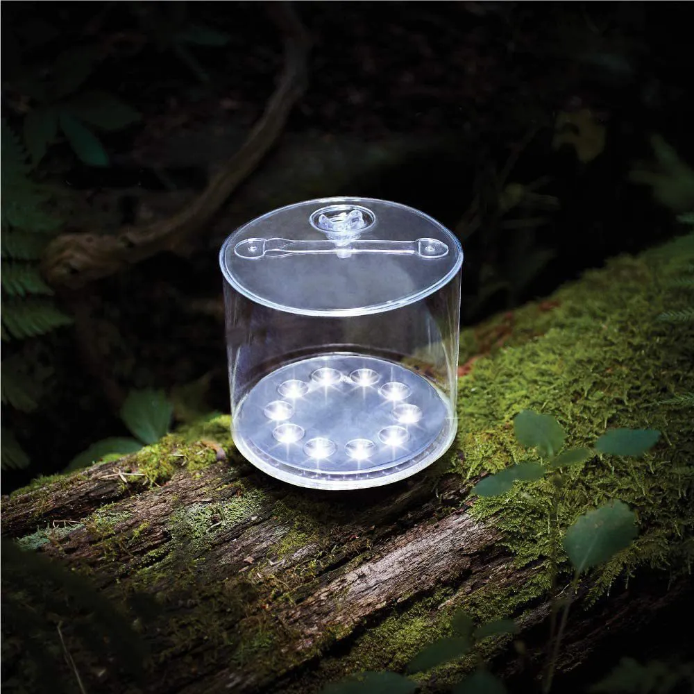 Portable Outdoor Collapsible Led Solar Inflatable Lanterns Camping Lantern Emergency Light Round Waterproof