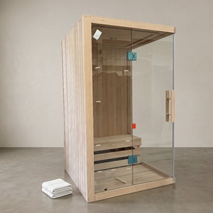 Sauna Tradicional de Vapor Seco para 2 Personas, de Madera Sólida de Hemlock Canadiense, Ecológica, Compacta, con Calentador Templado, <span class=keywords><strong>Precio</strong></span> de Fábrica - Product Image 3