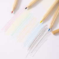Lot de 6 crayons de couleur écologiques personnalisables avec logo, en bois, en coffret cadeau, pour fournitures scolaires et artistiques, vente en gros 2026
