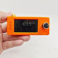 Penerima Radio RF SI4732, ukuran saku oranye 0.5-108MHz dengan layar 1.9 inci mendukung mode LSB USB AM FM dengan antena Loop