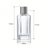 Flacon de parfum de luxe en or hexagonal, nouveau design, bouchon magnétique, boîte cadeau personnalisée, flacons de parfum vides transparents