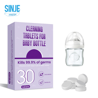 Tablettes de lavage écologiques non toxiques pour biberons et tasses à bec, saveur menthe bio, éliminent les résidus de lait