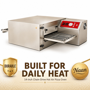 <span class=keywords><strong>Four</strong></span> à pizza à air chaud de 14 pouces, machine à cuire les pizzas électrique à convoyeur pour pizza, naan, pita, pain plat, restaurant commercial - Product Image 1