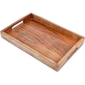 Restaurante de madera de acacia y suministros para hoteles Bandeja de servicio de madera con tamaño personalizado y bandeja de boda de diseño - Product Image 5