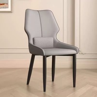 Chaises de salle à manger en cuir de luxe haut de gamme au design minimaliste pour villas, hôtels, salons de thé et salles de réunion