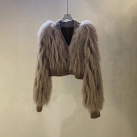 Manteau long en fausse fourrure à col en V pour femme, veste courte en fausse fourrure pour l'automne et l'hiver
