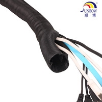 Cinta trenzada autoadhesiva UL94 V0 PET Tetoron SB-SC-W, protector de cables resistente a altas temperaturas y al desgaste.