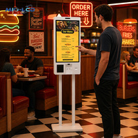 Terminal interactif intelligent Android 11 RK3566 à écran tactile 10 points de 27 pouces pour le service de caisse des supermarchés