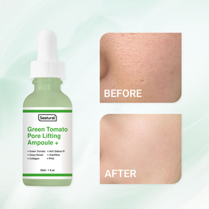Sérum Visage Hydratant et Raffermissant à l'Acide Hyaluronique et Tomate Verte Effet Minimisation Instantanée des Pores Marque Blanche - Product Image 3