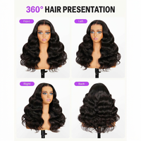 Perruque sans colle, pré-épilée, pré-coupée, densité 210%, pour femme, avec cordon de serrage, cheveux de bébé, prête à porter, ondulations naturelles, 20 pouces, non-lace, Chine