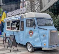Camión de Comida para Fiestas de Doble Piso con Asientos en la Parte Superior y Cocina Completa, Autobús de Comida Móvil para Eventos de Gran Escala