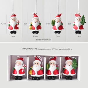 Custom Wholesale Resin <b>Christmas</b> Ornaments Box Set Santa Elk Pet Dog <b>Mini</b> House Xmas <b>Tree</b> Hanging Decorations for Holiday Gift - Product Image 5