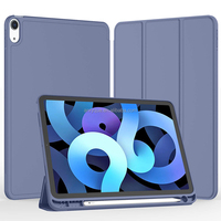 Étui pour iPad 12 A19 2026 iPad (A16) 11e génération 2025 iPad 10e génération, coque en silicone magnétique pliable avec support intelligent et porte-crayon