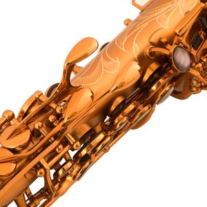 Flamingo Serisi EB Alto Saksafon Nefesli Çalgı Altın Kaplama Ayarlanabilir Mat Kahve Altın Pirinç Gövde Performans Kullanımı - Product Image 3