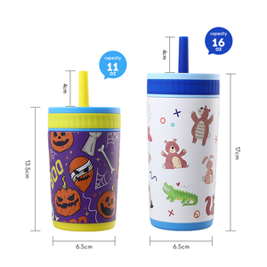 Vaso de agua de acero inoxidable de doble pared de gran capacidad para niños sin BPA con <span class=keywords><strong>precio</strong></span> al por mayor - Product Image 4
