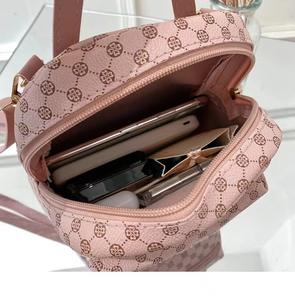 Mochila de Lujo a Rayas Antirrobo a la Moda para <span class=keywords><strong>Mujer</strong></span> Bolsos Estilo <span class=keywords><strong>Guess</strong></span> Forro de PVC Impermeable PU Ligero Gran Capacidad - Product Image 2