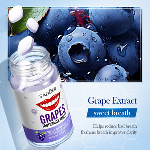 OEM ODM SADOER Soin buccal Dentifrice <span class=keywords><strong>solide</strong></span> aux fruits jaune pour le nettoyage du tartre Marque privée - Product Image 4