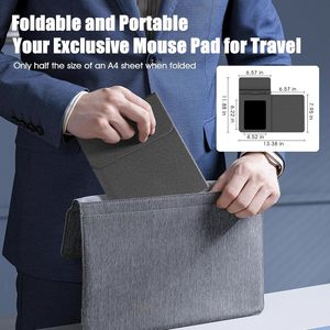 <span class=keywords><strong>Tapis</strong></span> <span class=keywords><strong>de</strong></span> <span class=keywords><strong>souris</strong></span> en cuir pliable avec charge sans fil, tablette d'écriture, charge rapide Qi 15W, <span class=keywords><strong>tapis</strong></span> <span class=keywords><strong>de</strong></span> voyage pour iPhone/iWatch, utilisation au bureau - Product Image 3