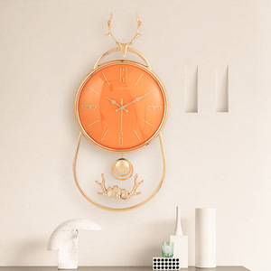 Stylish Wall <b>Clock</b> Analog <b>Battery</b> Powered Silent Decorative <b>Clock</b> For Living Room Bedroom Hotel Lobby - Product Image 1
