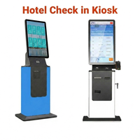 Kiosco de Autoservicio con Pantalla Táctil para Hoteles, Escáner de Pasaportes, Lector de Códigos de Barras, Cambio de Divisas y Pago