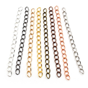 50pcs/lot 50mm 70mm 5x4mm <strong>Necklace</strong> Extension Chain Bulk Bracelet Extended Chains Tail <strong>Extender</strong> for DIY Jewelry Making Findings - Product Image 3
