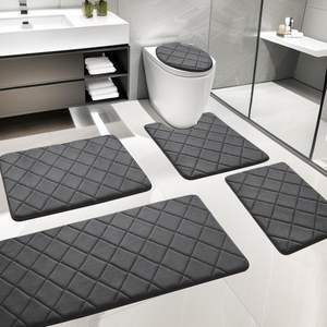 Ensemble <span class=keywords><strong>de</strong></span> <span class=keywords><strong>tapis</strong></span> <span class=keywords><strong>de</strong></span> <span class=keywords><strong>salle</strong></span> <span class=keywords><strong>de</strong></span> <span class=keywords><strong>bain</strong></span> Tabletex 5 pièces, <span class=keywords><strong>tapis</strong></span> <span class=keywords><strong>de</strong></span> <span class=keywords><strong>salle</strong></span> <span class=keywords><strong>de</strong></span> <span class=keywords><strong>bain</strong></span> en mousse à mémoire <span class=keywords><strong>de</strong></span> forme doux et antidérapant, ensemble <span class=keywords><strong>de</strong></span> <span class=keywords><strong>tapis</strong></span> <span class=keywords><strong>de</strong></span> <span class=keywords><strong>salle</strong></span> <span class=keywords><strong>de</strong></span> <span class=keywords><strong>bain</strong></span> absorbant l'eau pour les toilettes et le sol - Product Image 1