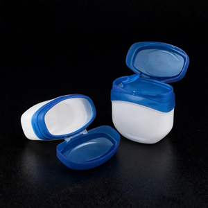 Frascos Cosméticos de Plástico PP Branco e Azul de 7g, 50g, 100g com Tampa Flip-top para Creme Labial, Creme Corporal, Creme Facial e Vaseline - Product Image 2