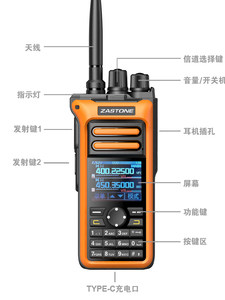 วิทยุสื่อสาร ZT-M10 รุ่น Air Band จับคู่ความถี่ด้วยปุ่มเดียว พร้อมระบบเข้ารหัสเสียง กำลังส่งสูง 10 วัตต์ ชาร์จผ่านพอร์ต Type-C รุ่น L848 - Product Image 3