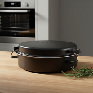 Asador Ovalado para Ganso KARL KRGER, 10.5 L, 42 cm, Esmaltado en Negro Mate - Product Image 3